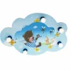Lampes En Bois-Luminaires Elobra Applique murale Elobra ANGEL Bleu, 5 lumières
