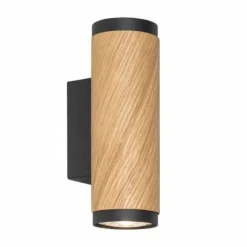 Lampes En Bois-Luminaires Elobra Applique murale Elobra Bolivia Écru, Noir, 2 lumières