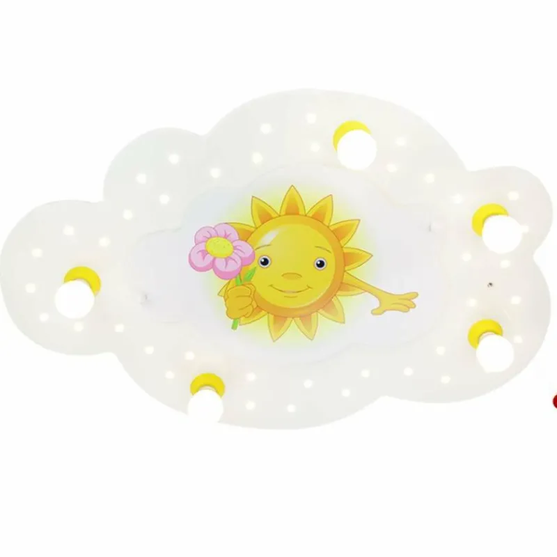 Lampes En Bois-Luminaires Elobra Applique murale Elobra Jaune, 5 lumières