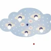 Lampes En Bois-Luminaires Elobra Applique murale Elobra SCHÄFCHENWOLKE Bleu, 5 lumières