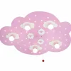 Lampes En Bois-Luminaires Elobra Applique murale Elobra SCHÄFCHENWOLKE Rose, 5 lumières