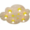 Lampes En Bois-Luminaires Elobra Applique murale Elobra STERNENWOLKE Bois clair, 6 lumières