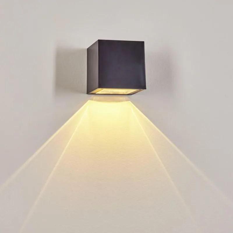 hofstein Applique murale extérieure solaire Lapeer LED Noir, 1 lumière