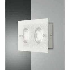 Luminaires Fabas Luce Applique murale Fabas Luce Bali LED Argenté, 2 lumières