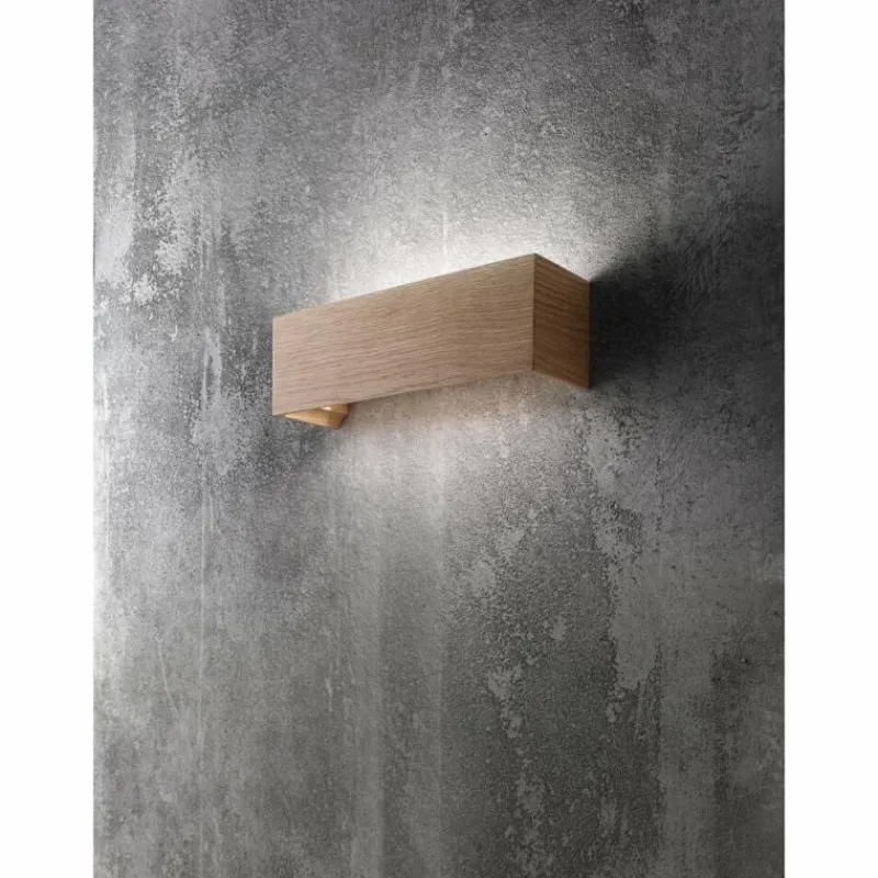 Lampes En Bois-Luminaires Fabas Luce Applique murale Fabas Luce Badia LED Bois clair, 1 lumière