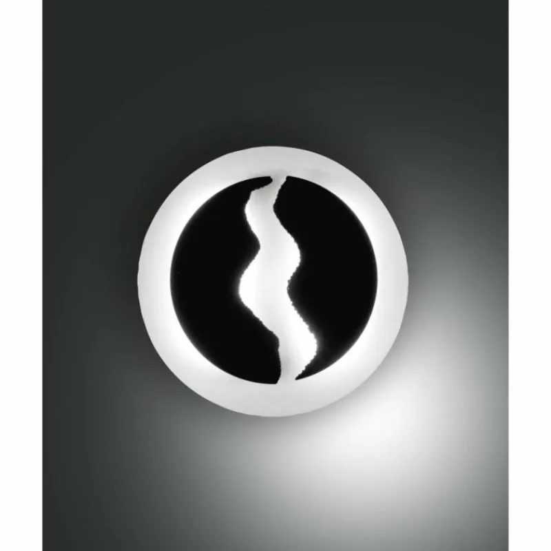 Luminaires Fabas Luce Applique murale Fabas Luce Ceva LED Noir, Blanc, 1 lumière* Éclairage Led