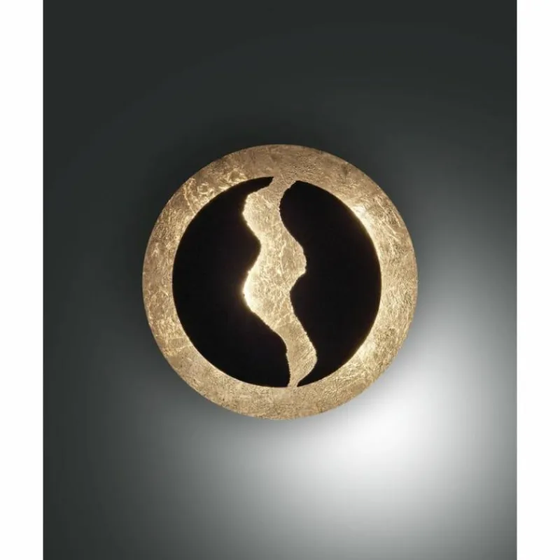 Lampes Dorées-Luminaires Fabas Luce Applique murale Fabas Luce Ceva LED Or, Noir, 1 lumière