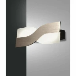Luminaires Fabas Luce Applique murale Fabas Luce Riace LED Bronze, 1 lumière, Changeur de couleurs* Éclairage Led