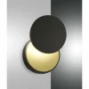 Lampes Dorées-Luminaires Fabas Luce Applique murale Fabas Luce Ara LED Or, Noir, 1 lumière