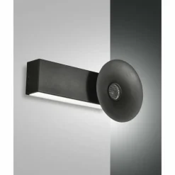 Luminaires Fabas Luce Applique murale Fabas Luce Aretha LED Noir, 1 lumière* Éclairage Led