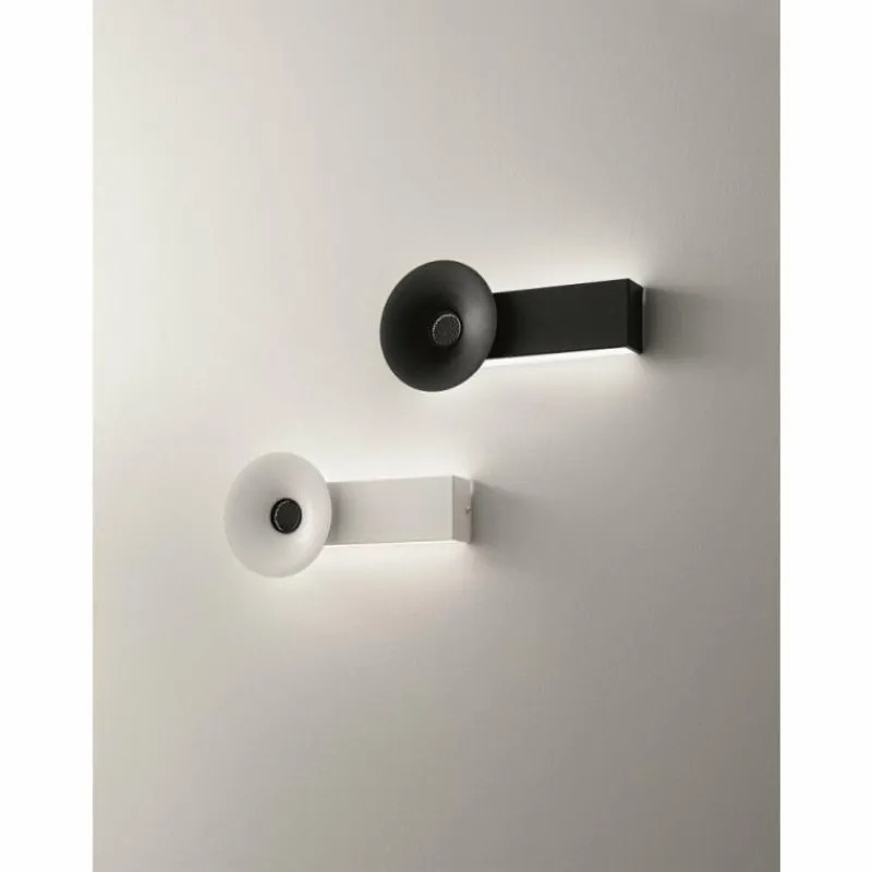 Luminaires Fabas Luce Applique murale Fabas Luce Aretha LED Noir, 1 lumière* Éclairage Led