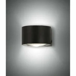 Luminaires Fabas Luce Applique murale Fabas Luce Lao LED Noir, 2 lumières
