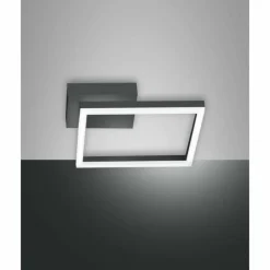 Luminaires Fabas Luce Applique murale Fabas Luce Bard LED Anthracite, 1 lumière
