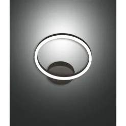Luminaires Fabas Luce Applique murale Fabas Luce Giotto LED Noir, 1 lumière