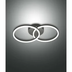 Luminaires Fabas Luce Applique murale Fabas Luce Giotto LED Noir, 2 lumières