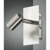 Luminaires Fabas Luce Applique murale Fabas Luce Tucson Nickel mat, 1 lumière* Spots Et Projecteurs