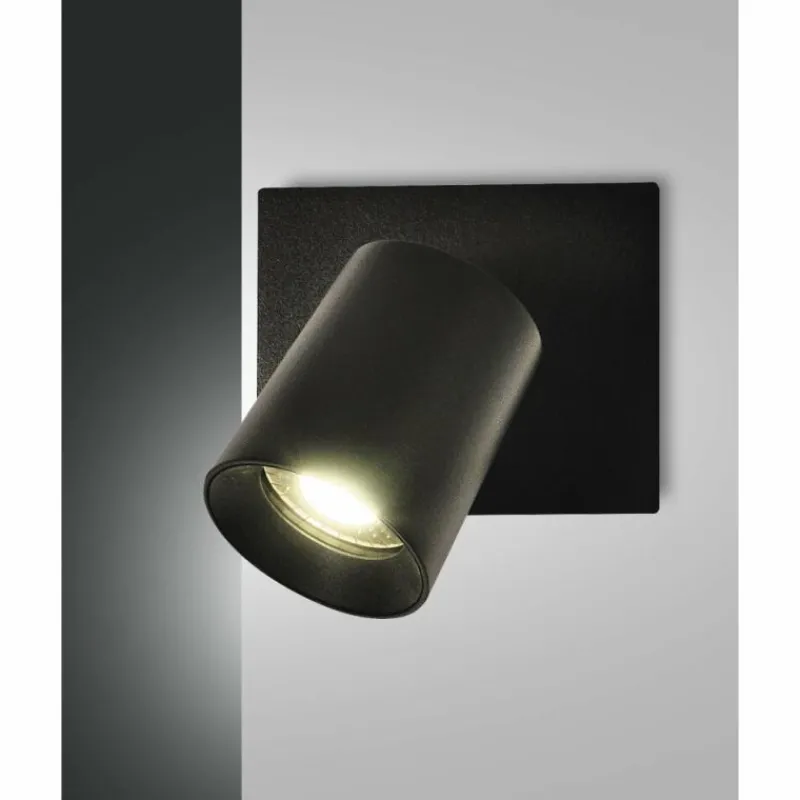Luminaires Fabas Luce Applique murale Fabas Luce Modo Noir, 1 lumière* Spots Et Projecteurs