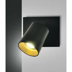 Luminaires Fabas Luce Applique murale Fabas Luce Modo Noir, 1 lumière* Spots Et Projecteurs