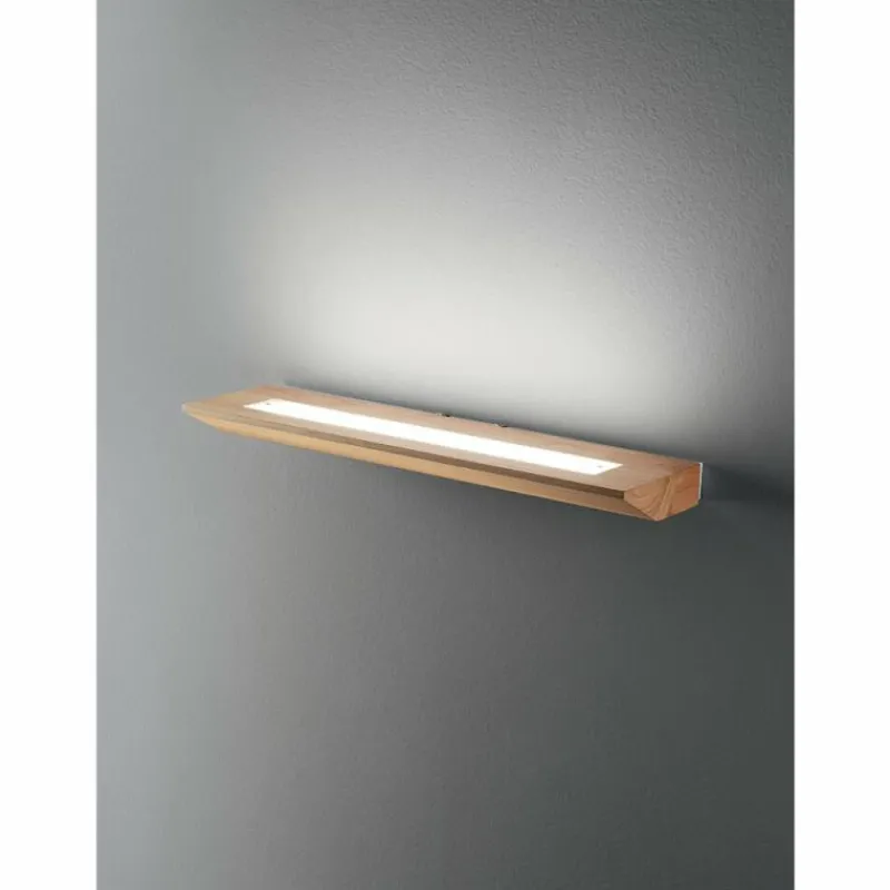 Lampes En Bois-Luminaires Fabas Luce Applique murale Fabas Luce Linus LED Écru, 1 lumière