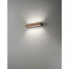 Lampes En Bois-Luminaires Fabas Luce Applique murale Fabas Luce Hazel LED Bois foncé, Noir, 1 lumière