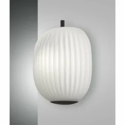Luminaires Fabas Luce Applique murale Fabas Luce Domizia Noir, 1 lumière