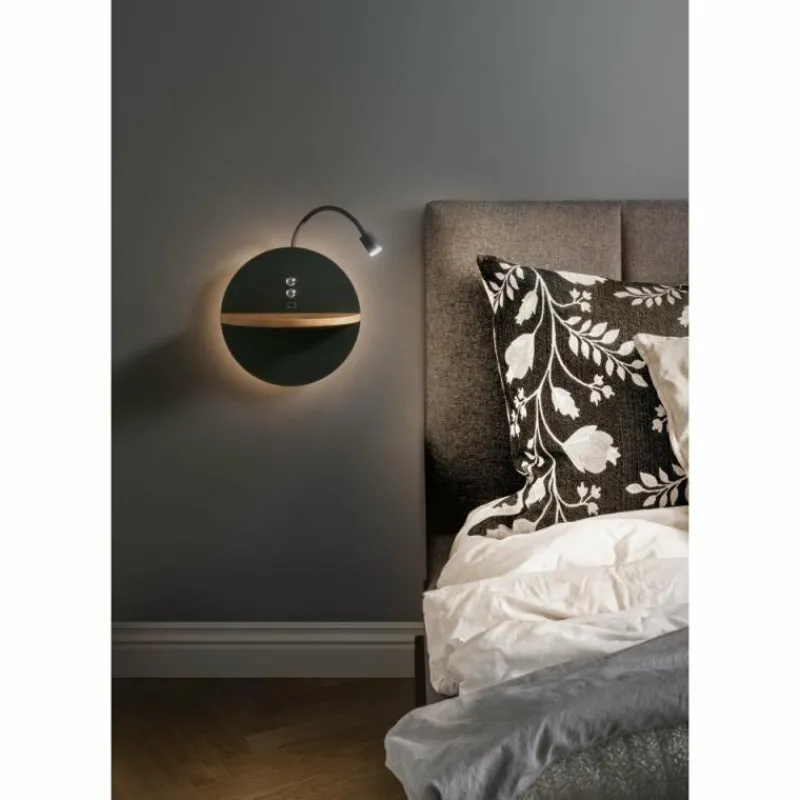 Lampes En Bois-Luminaires Fabas Luce Applique murale Fabas Luce Dual LED Écru, Noir, 2 lumières