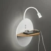 Lampes En Bois-Luminaires Fabas Luce Applique murale Fabas Luce Dual LED Écru, Blanc, 2 lumières