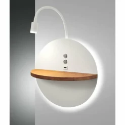 Lampes En Bois-Luminaires Fabas Luce Applique murale Fabas Luce Dual LED Écru, Blanc, 2 lumières
