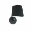 Lampes En Tissu-Luminaires Faro Barcelona Applique murale Faro Barcelona Berni Noir, 1 lumière