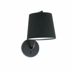 Lampes En Tissu-Luminaires Faro Barcelona Applique murale Faro Barcelona Berni Noir, 1 lumière