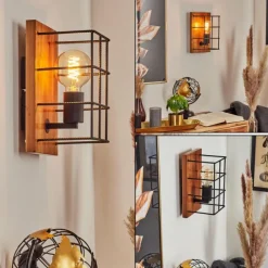 Lampes Industrielles-hofstein Applique murale Fevaag Écru, Noir, 1 lumière