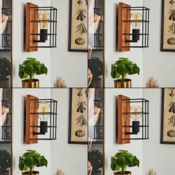 Lampes Industrielles-hofstein Applique murale Fevaag Écru, Noir, 1 lumière