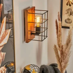 Lampes Industrielles-hofstein Applique murale Fevaag Écru, Noir, 1 lumière