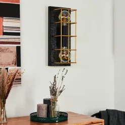 Lampes Dorées-hofstein Applique murale Fevaag Or, Noir, 2 lumières