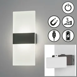 FHL easy Applique murale Magnetics LED Noir, 1 lumière* Éclairage Led