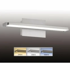 Lampes Industrielles-Luminaires Fischer & Honsel Applique murale Fischer & Honsel Pare TW LED Nickel brillant, 1 lumière, Changeur de couleurs