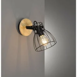 Lampes Vintages & Rétros-Luminaires Fischer & Honsel Applique murale Fischer & Honsel living Die Noir, 1 lumière