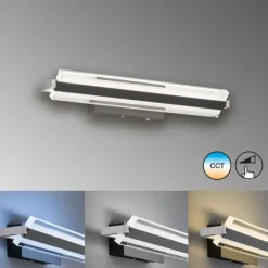 Luminaires Fischer & Honsel Applique murale Fischer & Honsel Paros TW LED Noir, 1 lumière* Éclairage Led