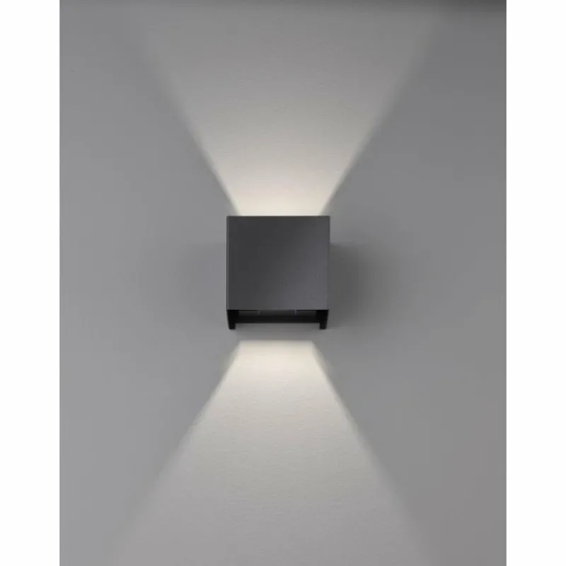 Luminaires Fischer & Honsel Applique murale Fischer & Honsel Wall LED Noir, 2 lumières* Éclairage Led