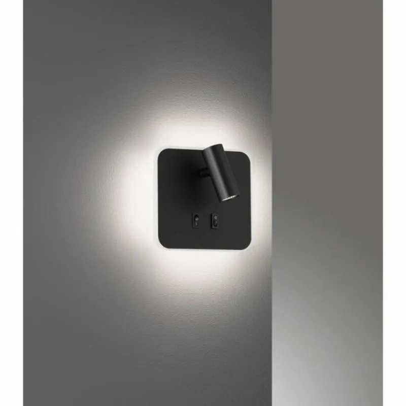 Luminaires Fischer & Honsel Applique murale Fischer & Honsel Mila LED Noir, 1 lumière* Appliques