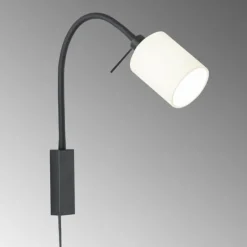 Lampes En Tissu-Luminaires Fischer & Honsel Applique murale Fischer & Honsel Maui Noir, 1 lumière