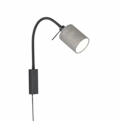 Lampes En Tissu-Luminaires Fischer & Honsel Applique murale Fischer & Honsel Maui Noir, 1 lumière