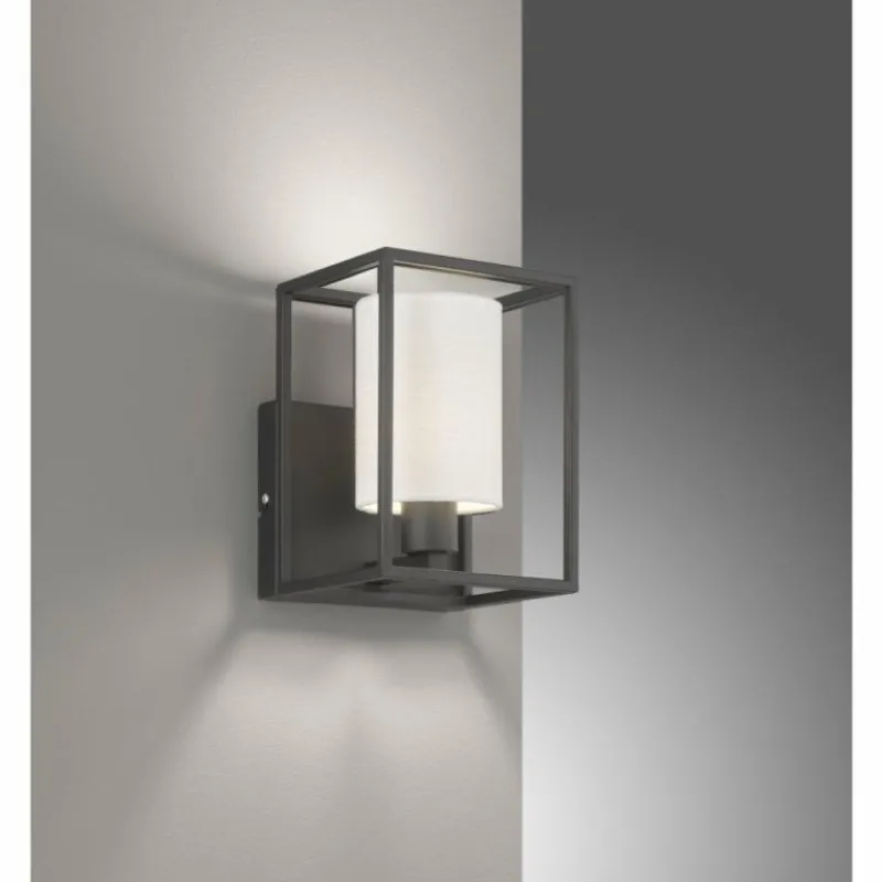 Lampes En Tissu-Luminaires Fischer & Honsel Applique murale Fischer & Honsel Gilli Noir, 1 lumière