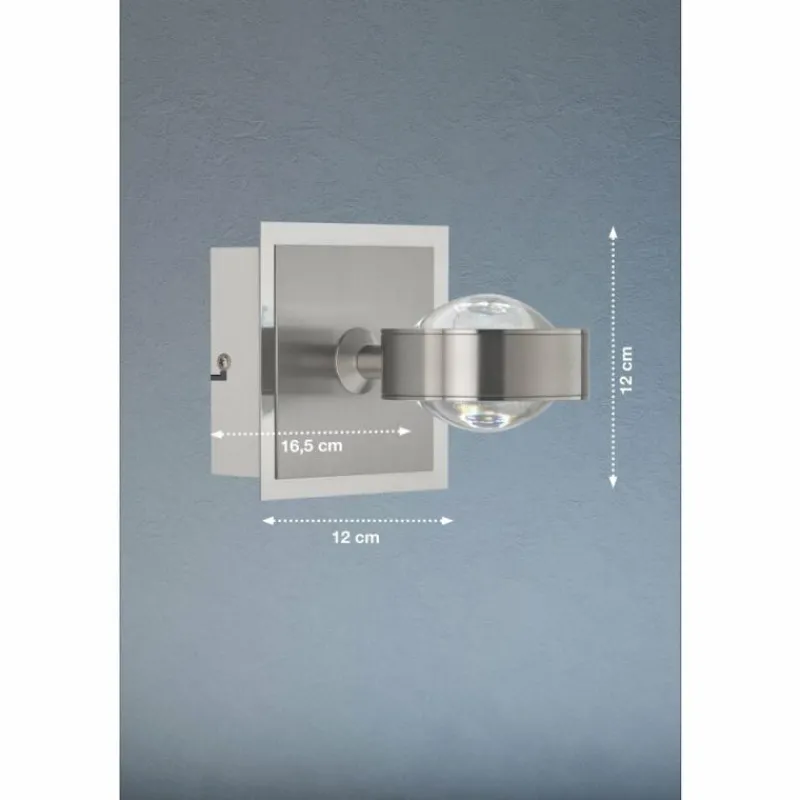 Luminaires Fischer & Honsel Applique murale Fischer & Honsel Cluedo LED Nickel mat, 1 lumière* Appliques