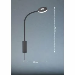 Luminaires Fischer & Honsel Applique murale Fischer & Honsel Cama LED Noir, 1 lumière* Éclairage Led