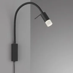 Luminaires Fischer & Honsel Applique murale Fischer & Honsel Seng LED Noir, 1 lumière* Éclairage Led