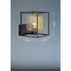 Lampes Dorées-Luminaires Fischer & Honsel Applique murale Fischer & Honsel Caydo Noir, 1 lumière