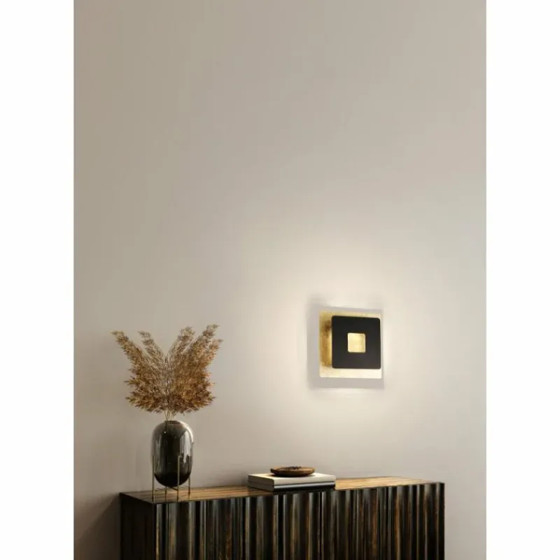 Lampes Dorées-Luminaires Fischer & Honsel Applique murale Fischer & Honsel Hennes LED Or, Noir, 1 lumière
