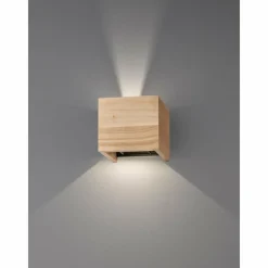 Lampes En Bois-Luminaires Fischer & Honsel Applique murale Fischer & Honsel Paloma LED Bois clair, 2 lumières
