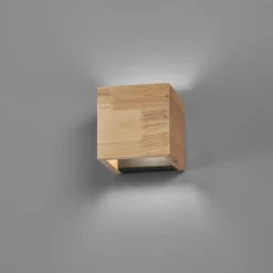 Lampes En Bois-Luminaires Fischer & Honsel Applique murale Fischer & Honsel Paloma LED Bois clair, 1 lumière